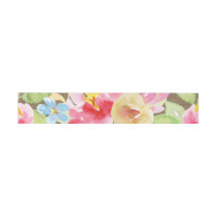 Burlap & Boho Artistic Aquarelle Superposition Flo