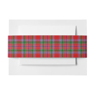 Bandeau De Faire-part Burrell Scottish Tartan Belly Band