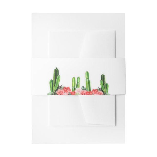 Bandeau De Faire-part Cactus modernes, Succulent et Floral (Devant example)