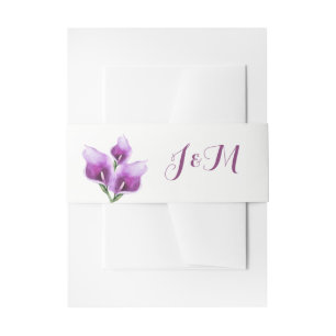 Bandeau De Faire-part Calla Lillies Monogram Floral Mariage