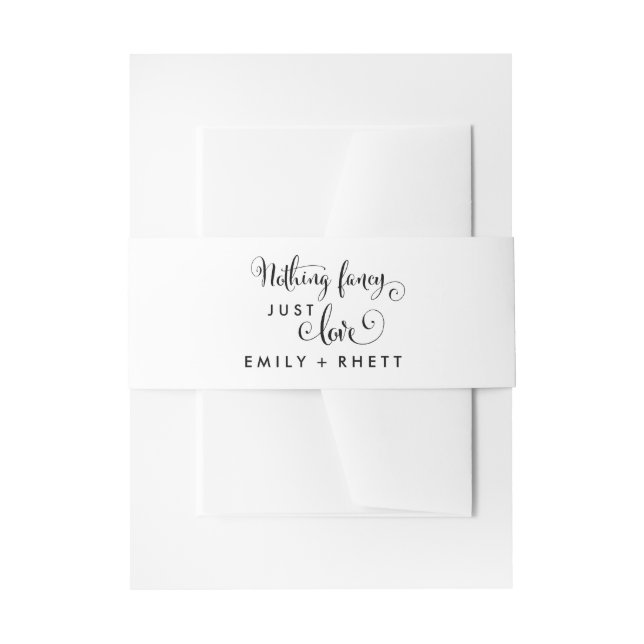 Bandeau De Faire-part Calligraphie du Sud Rien de fantaisie Juste l'amou (Devant example)