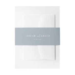 Bandeau De Faire-part Calligraphie minimaliste moderne Dusty Mariage ble