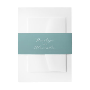 Bandeau De Faire-part Calligraphie sarcelle sereine