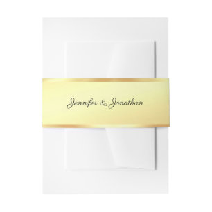 Bandeau De Faire-part Calligraphie Script Texte moderne Faux Gold Modèle