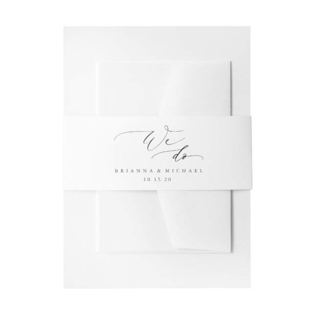 Bandeau De Faire-part Calligraphie simple et élégante Nous faisons Maria (Devant example)