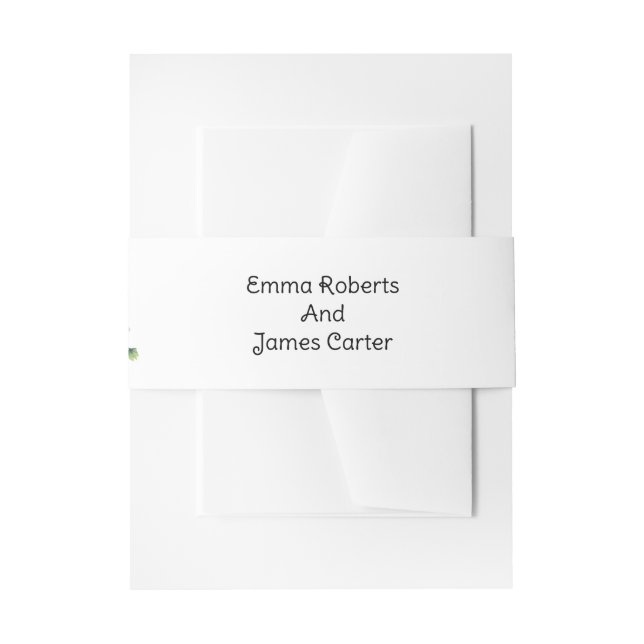 Bandeau De Faire-part Calligraphie verdoyante Faire-part de mariage Bell (Devant example)