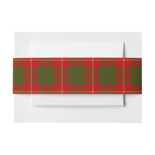 Bandeau De Faire-part Cameron Scottish Tartan Belly Band