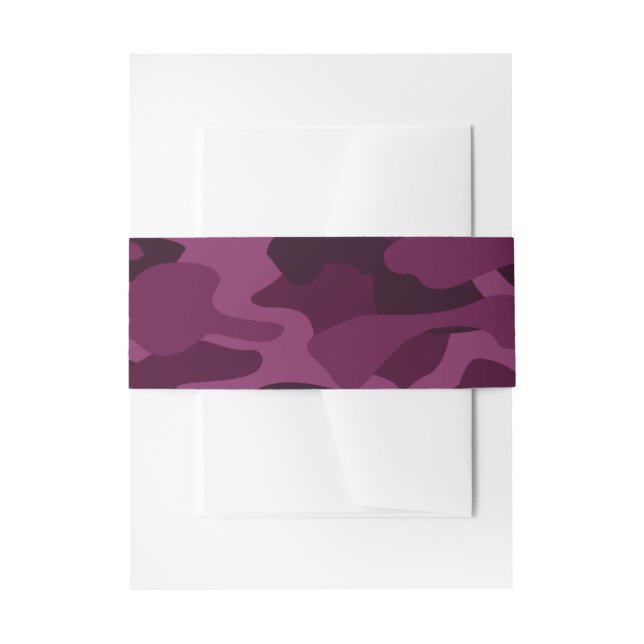 Bandeau De Faire-part Camo de couleur violette tyrienne (Devant example)