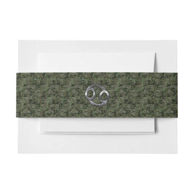 Bandeau De Faire-part Cancer Zodiac Connexion Olive Green Camion numériq (Devant Example)