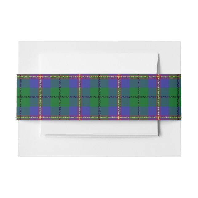 Bandeau De Faire-part Carmichael Scottish Tartan Belly Band (Devant Example)