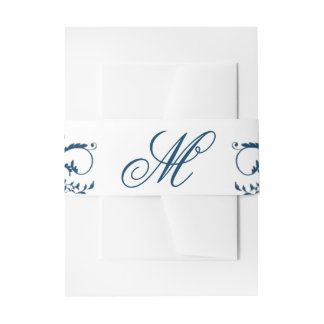 Bandeau De Faire-part Carte de réponse marine bleu et gris argenté