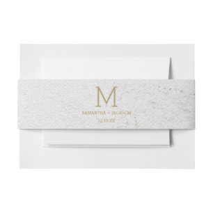 Bandeau De Faire-part Carte Gold Foil World Destination Mariage Monogram