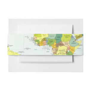 Bandeau De Faire-part Carte mondiale Globe Pays Atlas