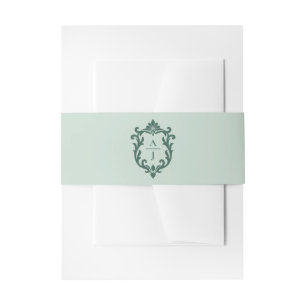 Bandeau De Faire-part Carton d'invitation de mariage à armoiries florale