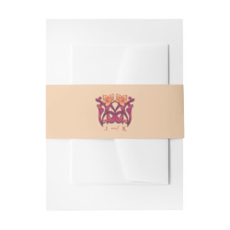 Bandeau De Faire-part Carton d'invitation de mariage Art Nouveau aquarel