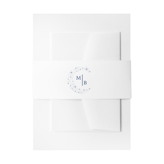 Bandeau De Faire-part Celestial Elegant Wedding Moon Monogram (Devant example)