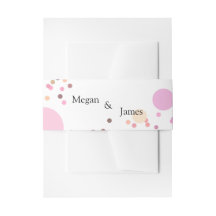 Cercles de confetti rose mariage