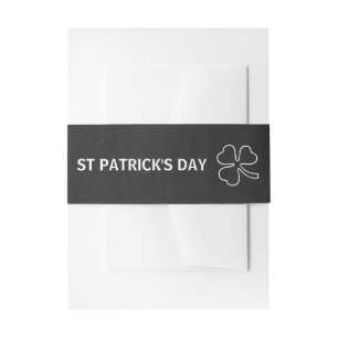 Bandeau De Faire-part Chalkboard Shamrock, Saint Patrick's Day