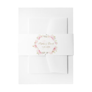 Bandeau De Faire-part Charmant Blush Floral Mariage géométrique