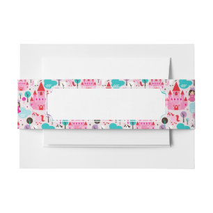 Bandeau De Faire-part château et licorne de princesse d'enfants