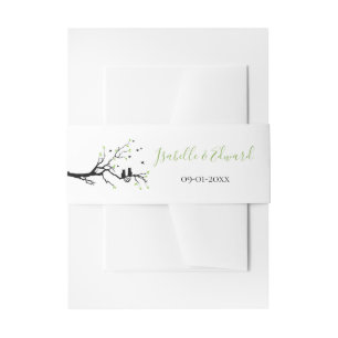 Bandeau De Faire-part Chats modernes en amour Noir Silhouette Mariage de