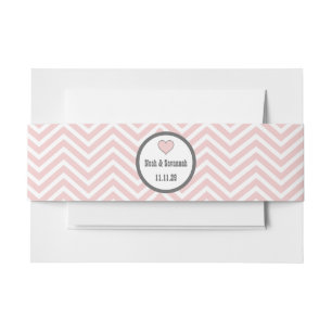 Bandeau De Faire-part Chevron rose ou choisissez la couleur