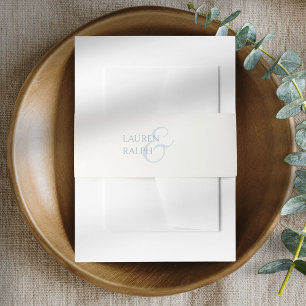 Bandeau De Faire-part Chic Dusty bleu & ivoire minimaliste Mariage de sc