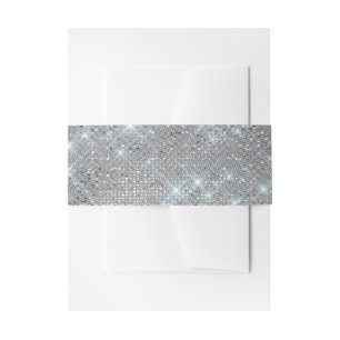 Bandeau De Faire-part Chic Faux Paillettes Diamants Brillants Mariage Cé
