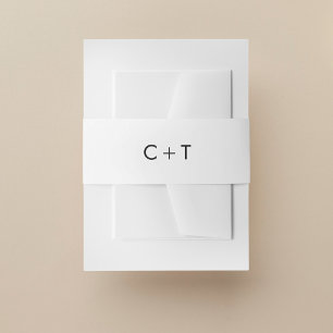 Bandeau De Faire-part Chic Minimal Moderne Plus Signal Monogramme Mariag