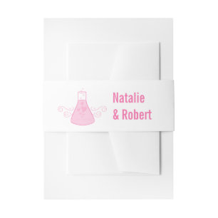Bandeau De Faire-part Chimie rose sucrée Bandes de ventre Mariage