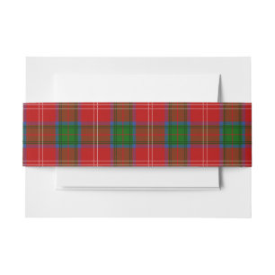 Bandeau De Faire-part Chisholm Scottish Tartan Belly Band