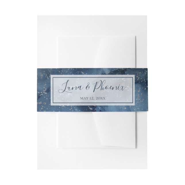 Bandeau De Faire-part Ciel de nuit céleste avec Mariage de cadre (Devant example)