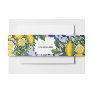 Bandeau De Faire-part Citrons méditerranéens Portugais Mariage
