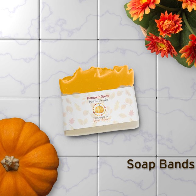 Bandeau De Faire-part Citrouille Spice Artisan Soap Bande Emballage (Créateur téléchargé)