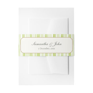 Bandeau De Faire-part Citrus Lime Green Stripe Modern Wedding