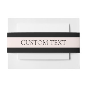 Bandeau De Faire-part Clair rose pâle Bleu Bande et Élégant Texte modifi