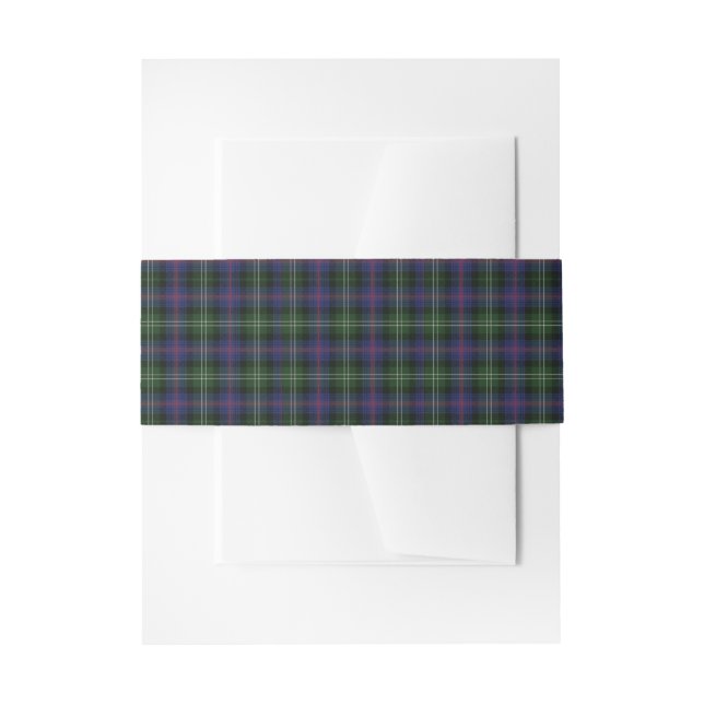 Bandeau De Faire-part Clan Sutherland Plaid Tartan vert pourpre Check (Devant example)