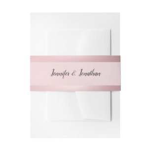 Bandeau De Faire-part Classé Rose Or Moderne Calligraphique Typé Script