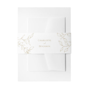 Bandeau De Faire-part Classic Gold Mariage