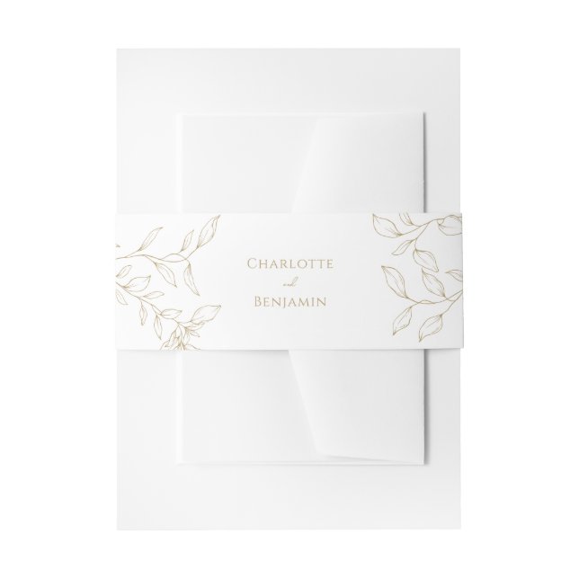 Bandeau De Faire-part Classic Gold Mariage (Devant example)