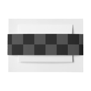 Bandeau De Faire-part Classic moderne noir & fumée noir tableau de bord