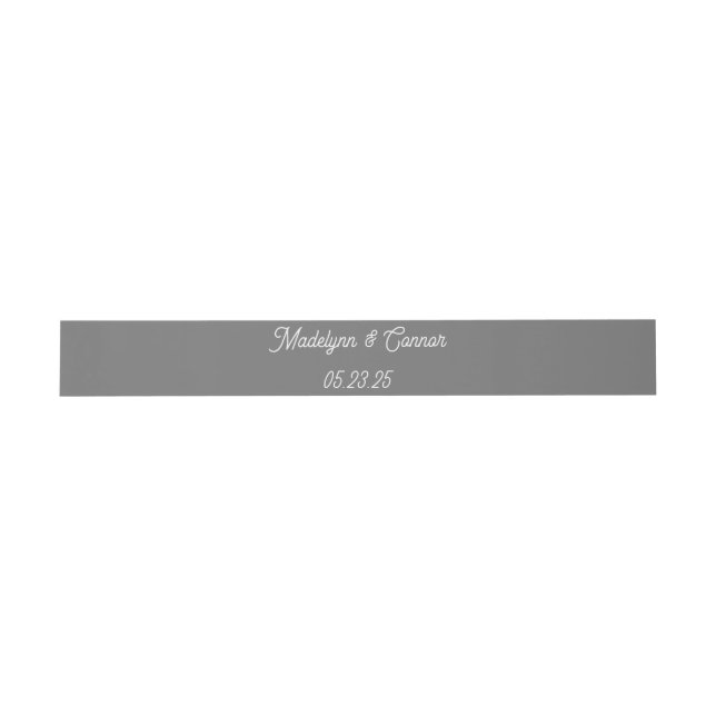 Bandeau De Faire-part Classic Monogram Faire-part de mariage Belly Band (Plat)