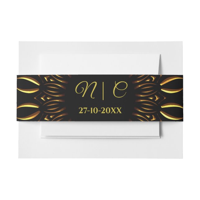 Bandeau De Faire-part Classique mandala classique élégant mariage de lux (Devant Example)