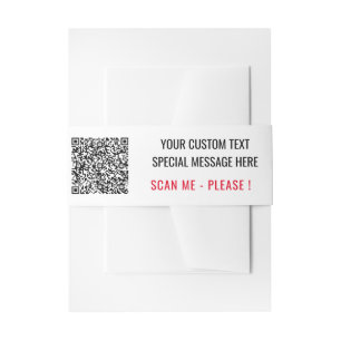 Bandeau De Faire-part Code QR personnalisé Info de balayage Couleurs du 