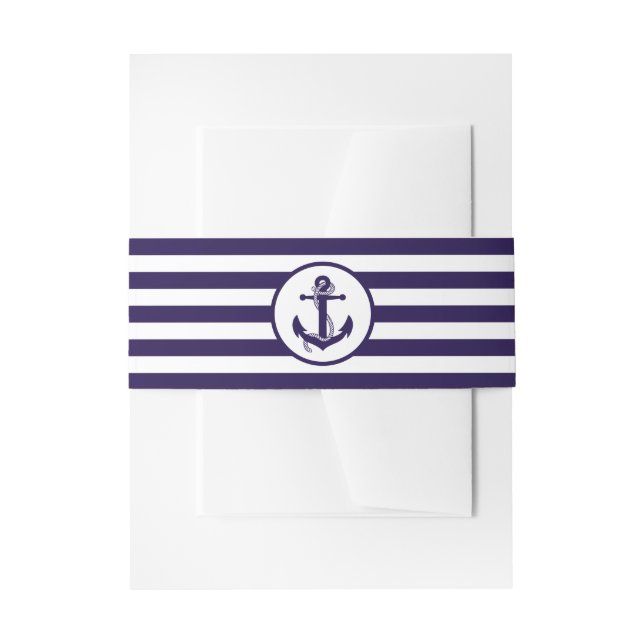 Bandeau De Faire-part Collection de Mariages de la marine d'Ancres nauti (Devant example)