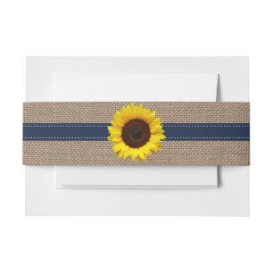 Bandeau De Faire-part Collection de Mariages de tournesol rustique - Mar