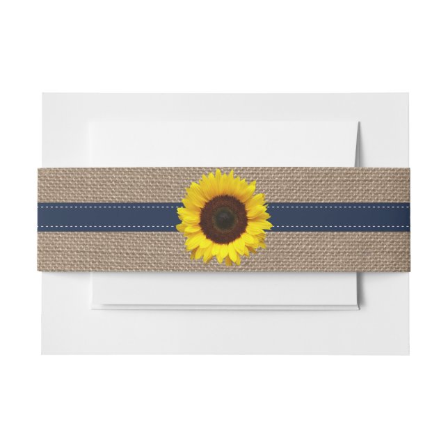 Bandeau De Faire-part Collection de Mariages de tournesol rustique - Mar (Devant Example)