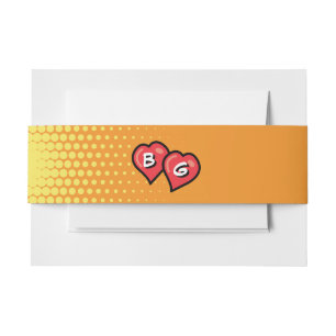 Bandeau De Faire-part Coloré Comic Book Pop Art Mariage