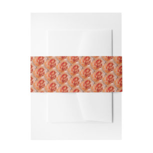Bandeau De Faire-part Coral Floral Écriture personnalisée Mariage Célébr