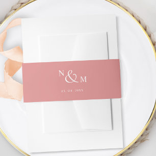 Bandeau De Faire-part Coral Moderne Simple Faire-part de mariage Bande d